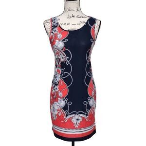 MLLE GABRIELLE Sleeveless Multicolor Floral Print Dress SIZE PS